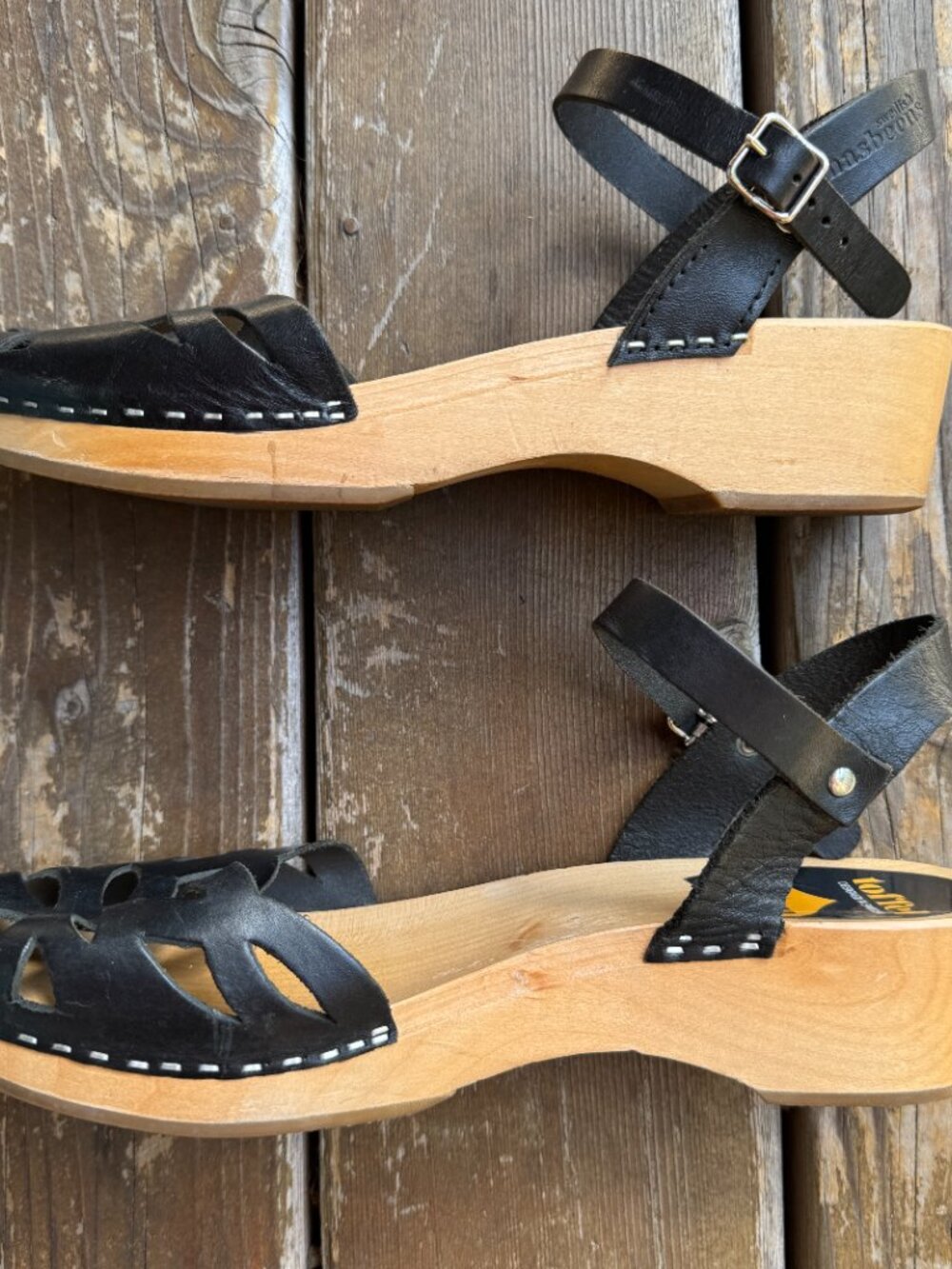 Swedish Hasbeens Black Ornament Clog Sandal in Women's US 10/41EU - Retail $260 - Picture 4 of 16